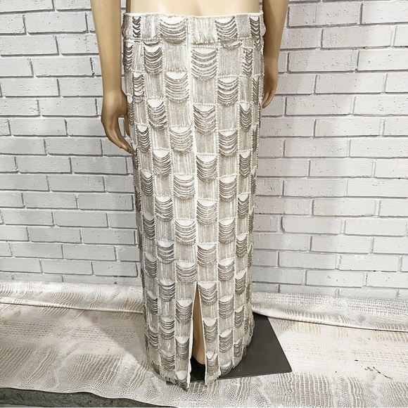 Asos Edition Drape Bead and Pearl Plaid Midi Skirt - Picture 9 of 10